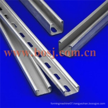 Cold Rolled Perforated C Strut Galvanized Steel Channel Sizes Roll Forming Making Machine USA